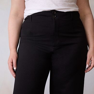 Plus Size LC Lauren Conrad Wildflower Super High Rise Wide Leg Pants