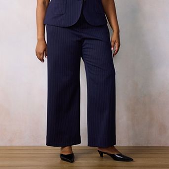 Plus Size LC Lauren Conrad Wildflower Super High Rise Wide Leg Pants