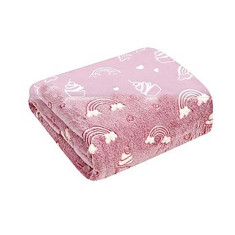 Glow in The Dark Throw Blanket Soft Polyester, Luminous Design for Cozy Nights