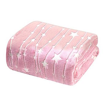 Glow in The Dark Throw Blanket Soft Polyester, Luminous Design for Cozy Nights