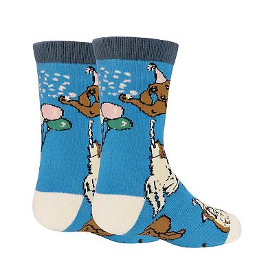 Kid's Crew Socks - Happy Pawty Socks