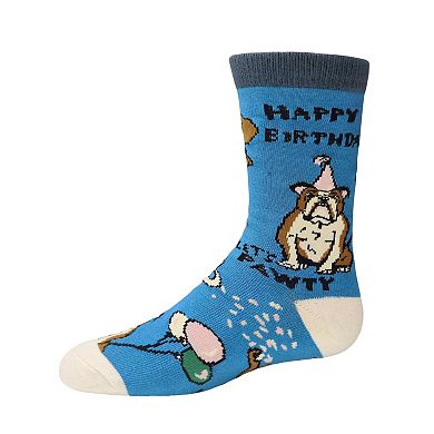 Kid's Crew Socks - Happy Pawty Socks