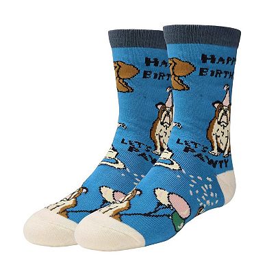 Kid's Crew Socks - Happy Pawty Socks