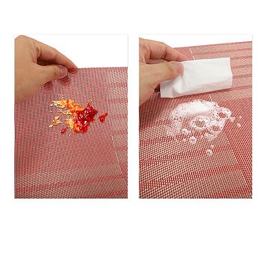 4 Pcs Grid Style Placemats, PET Place Mats, Heat-Resistant Table Mats for Kitchen Table