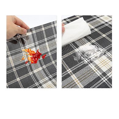 4 Pcs Grids Pattern Placemats, Place Mats for Kitchen Dining Table, Heat-Resistant Table Mats