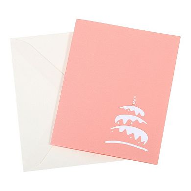 Birthday Card, Pop-Out Cake Birthday Card Funny 3D Sweet with Envelope for Women Gift Best Friend