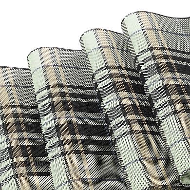 4 Pcs Grid Pattern Placemat, Place Mats for Dining Table, Heat-Resistant Table Mat for Kitchen Table