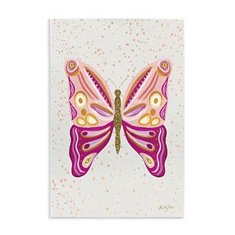 Stupell Home Decor Modern Glam Pink Butterfly Wall Plaque