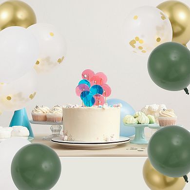 20 Pcs Party Balloons with Ribbon, 10" Round Helium Balloons for Wedding Graduation Birthday Party