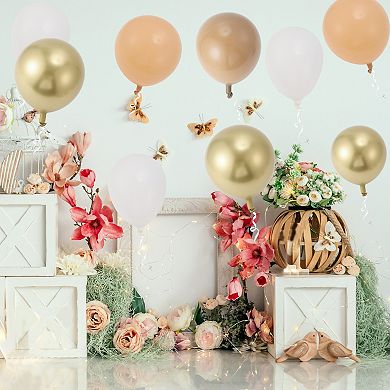 20 Pcs Party Balloons with Ribbon, 10" Round Helium Balloons for Wedding Graduation Birthday Party