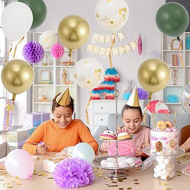 20 Pcs Party Balloons with Ribbon, 10" Round Helium Balloons for Wedding Graduation Birthday Party