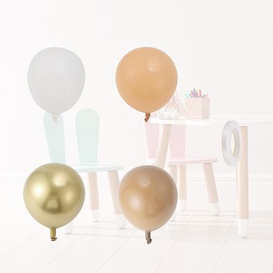 20 Pcs Party Balloons with Ribbon, 10" Round Helium Balloons for Wedding Graduation Birthday Party