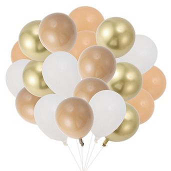 20 pc Party Balloons with Ribbon, 10" Round Helium Balloons for Wedding Graduation Birthday Party