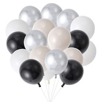 20 pc Party Balloons with Ribbon, 10" Round Helium Balloons for Wedding Graduation Birthday Party
