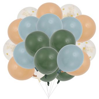 20 pc Party Balloons with Ribbon, 10" Round Helium Balloons for Wedding Graduation Birthday Party