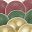 Green Clear Gold Red