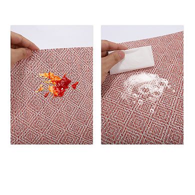 4Pcs Diamond Pattern Placemats, Polyester Place Mat, Heat-Resistant Table Mats for Kitchen Table