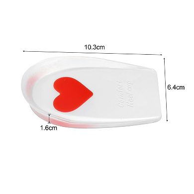 6Pcs Silicone Heel Support Cup Pads, Silicone Cushion Orthotic Insole, Love Pattern Size 33-39