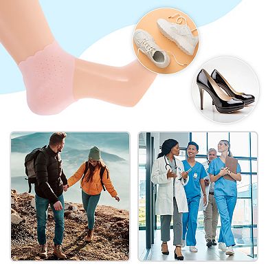 1 Pair Silicone Thin Heel Protectors for Travelling
