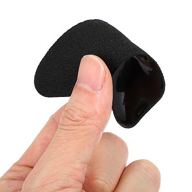 4Pcs Silicone Heel Support Cup Pads, Silicone Cushion Orthotic Insole, PU Clear Beige Black