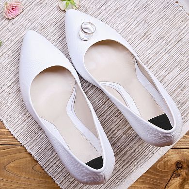 4Pcs Silicone Heel Support Cup Pads, Silicone Cushion Orthotic Insole, PU Clear Beige Black