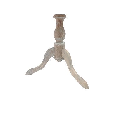 Carolina Living Decorative Base Round Wood End Table