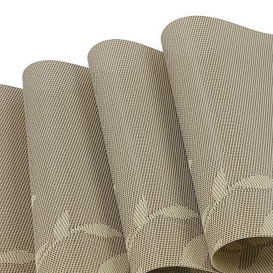 4 Pcs Leaves Pattern Placemats, PVC PET Place Mats for Kitchen Dining Table Heat-Resistant Table Mat
