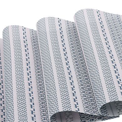 4 Pcs Stripe Woven Placemats, Place Mats for Kitchen Dining Table, Heat-Resistant Table Mats