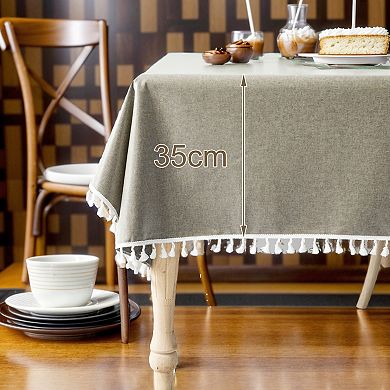 Waterproof Table Cloth, Kitchen Dining Table Cover for Farmhouse Holiday Camping, 70.87"x55.12" 1Pcs