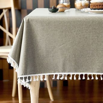 Waterproof Table Cloth, Kitchen Dining Table Cover for Farmhouse Holiday Camping, 70.87"x55.12" 1 pc