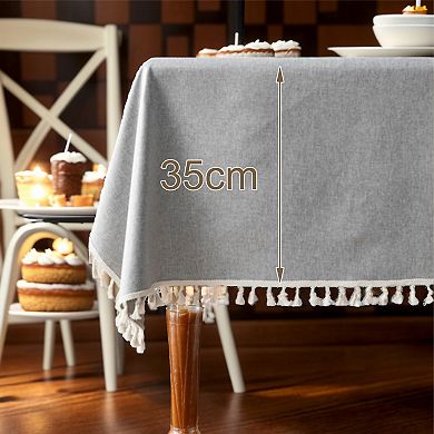 Waterproof Table Cloth, Kitchen Dining Table Cover for Farmhouse Camping Parties, 78.74"x55.12" 1Pcs