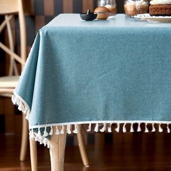 Waterproof Table Cloth, Kitchen Dining Table Cover for Farmhouse Camping Parties, 78.74"x55.12" 1 pc