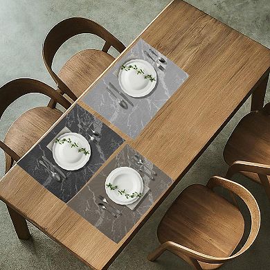4 Pcs Marble Pattern Placemats, Place Mats for Kitchen Dining Table, Heat-Resistant Table Mats