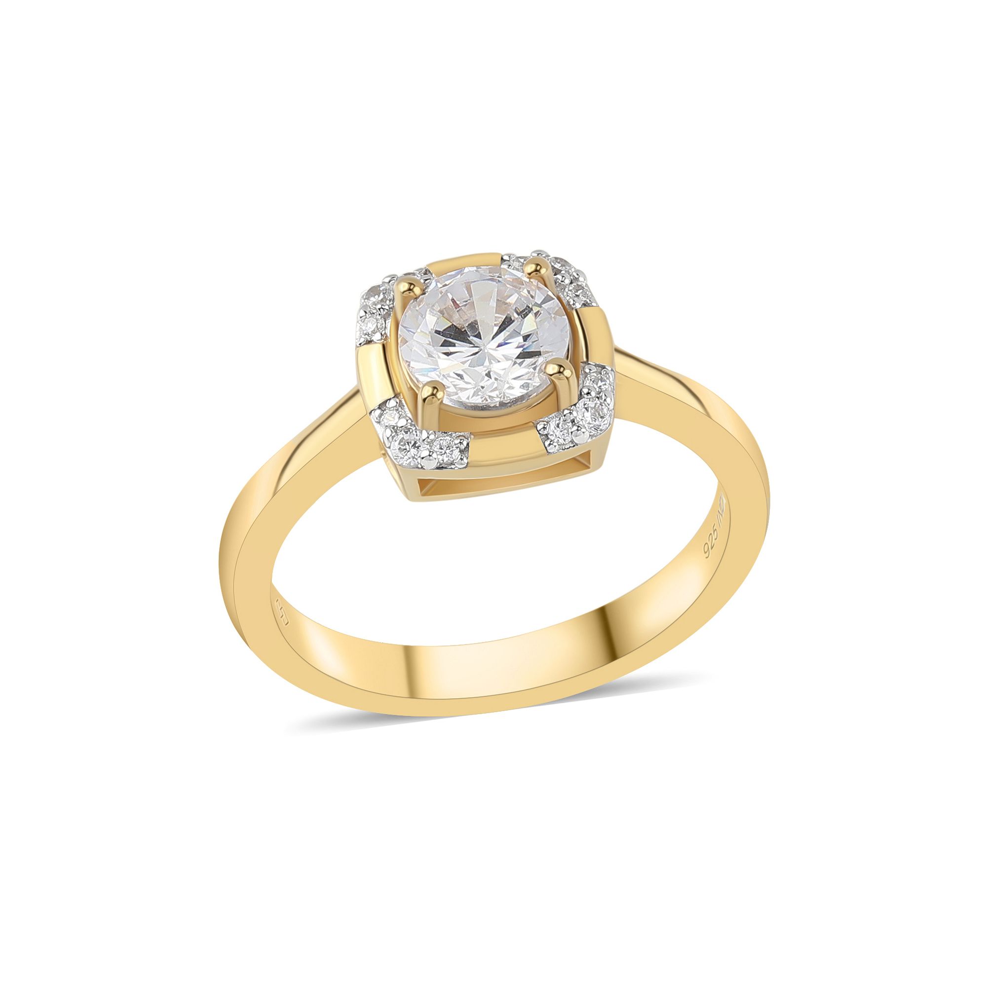 Éthique 14k Gold Over Silver 1 Carat T.W. Lab-Grown Diamond Halo Ring, Wom