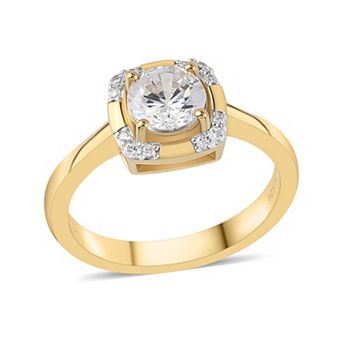 Éthique 14k Gold Over Silver 1 Carat T.W. Lab-Grown Diamond Halo Ring