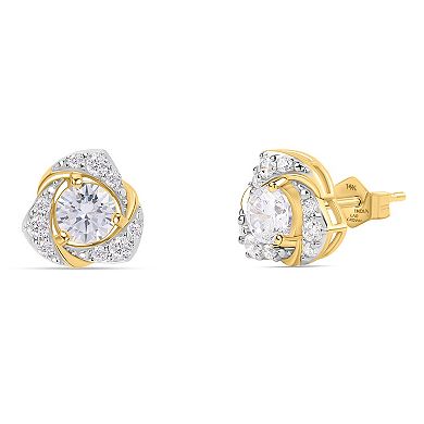 Éthique 14k Gold Over Silver 1 Carat T.W. Lab-Grown Diamond Love Knot Stud Earrings