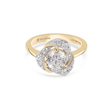 Éthique 14k Gold Over Silver 1 Carat T.W. Lab-Grown Diamond Love Knot Ring