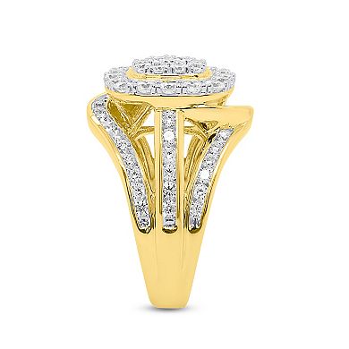 Éthique 14k Gold Over Silver 2 Carat T.W. Lab-Grown Diamond Square Halo Ring