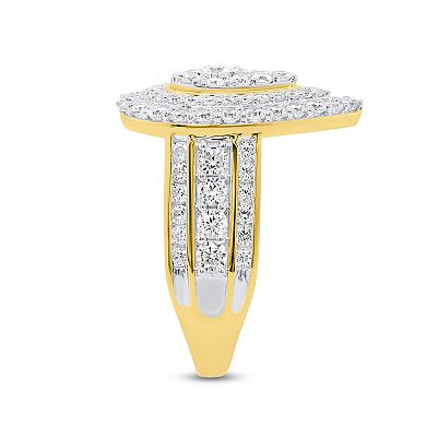 Éthique 14k Gold Over Silver 2 Carat T.W. Lab-Grown Diamond Pear Halo Ring