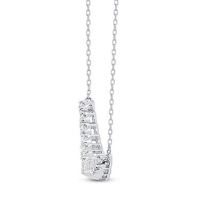 Éthique Sterling Silver 2 Carat T.W. Lab-Grown Diamond Graduated Necklace