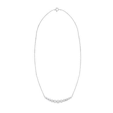 Éthique Sterling Silver 2 Carat T.W. Lab-Grown Diamond Graduated Necklace