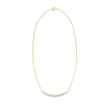 Éthique Sterling Silver 2 Carat T.W. Lab-Grown Diamond Graduated Necklace