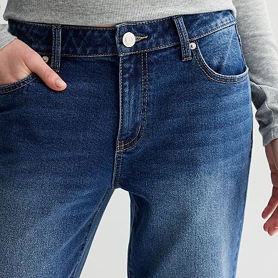 Juniors' Project Indigo Mid Rise Traditional Boyfriend Jeans