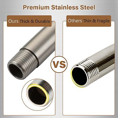 Round Shower Arm with Flange Cover