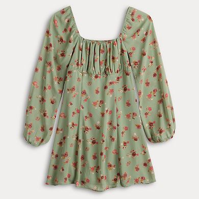Juniors' Live To Be Spoiled Bodice Skater Dress
