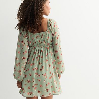 Juniors' Live To Be Spoiled Bodice Skater Dress