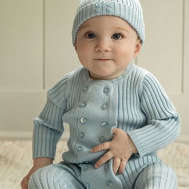 2 Piece Baby Sweater Rib Footie Set