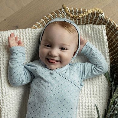 3 Piece Baby Boys Pointelle "Little Dots" Footie Set