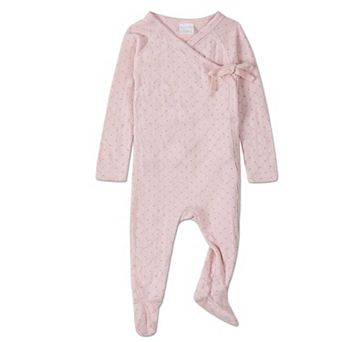 Baby and Toddler Girls "Little Hearts" Pointelle Footie