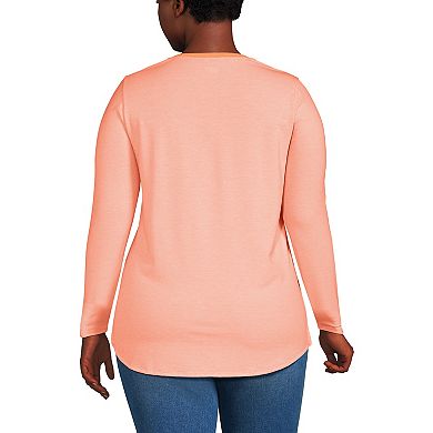 Plus Size Lands' End Long Sleeve Power Performance Tunic Tee